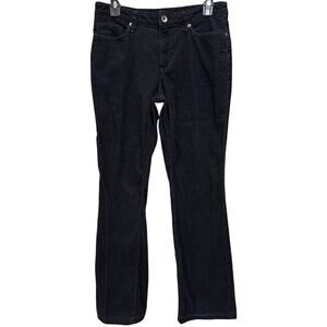 Lands End Pants Womens Size 6 Dark Gray Mid Rise Bootcut Corduroy Cotton Blend